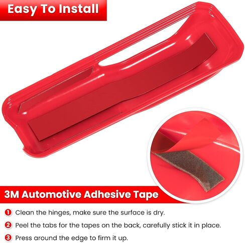 Engine Hood Hinge Cover Trim Exterior Accessories Decoration for 2018-2022 Jeep Wrangler JL JLU Sports Sahara Freedom Rubicon Unlimited Gladiator JT 2-Door & 4-Door (Red 2PCS) in Saudi Arabia