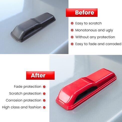 Engine Hood Hinge Cover Trim Exterior Accessories Decoration for 2018-2022 Jeep Wrangler JL JLU Sports Sahara Freedom Rubicon Unlimited Gladiator JT 2-Door & 4-Door (Red 2PCS) in Saudi Arabia