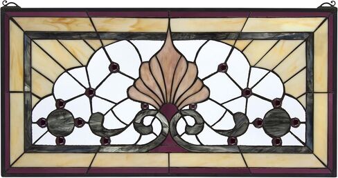 Design Toscano Stained Glass Panel - Victoria Lane Stained Glass Window Hangings - Window Treatments in Saudi Arabia