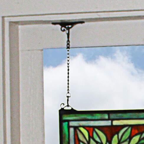 Design Toscano Stained Glass Panel - Victoria Lane Stained Glass Window Hangings - Window Treatments in Saudi Arabia