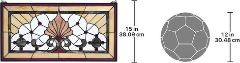 Design Toscano Stained Glass Panel - Victoria Lane Stained Glass Window Hangings - Window Treatments in Saudi Arabia