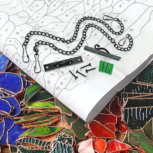 Design Toscano Stained Glass Panel - Victoria Lane Stained Glass Window Hangings - Window Treatments in Saudi Arabia