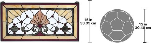 Design Toscano Stained Glass Panel - Victoria Lane Stained Glass Window Hangings - Window Treatments in Saudi Arabia
