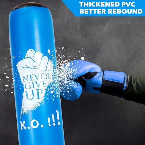 Freestanding Punching Bag with Stand - Heavy Boxing Bag for Adults - 63" Men Standing Stand Kickboxing Bag Inflatable for Training MMA Muay Thai Fitness in Saudi Arabia