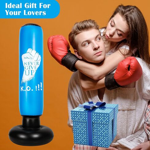 Freestanding Punching Bag with Stand - Heavy Boxing Bag for Adults - 63" Men Standing Stand Kickboxing Bag Inflatable for Training MMA Muay Thai Fitness in Saudi Arabia
