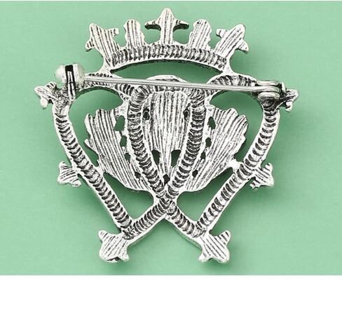 1Pcs Vintage Silver Thistle Crown Brooch Pin Ireland Irish Royalty Badge Brooch Scottish Brooch in Kuwait