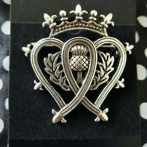 1Pcs Vintage Silver Thistle Crown Brooch Pin Ireland Irish Royalty Badge Brooch Scottish Brooch in Kuwait