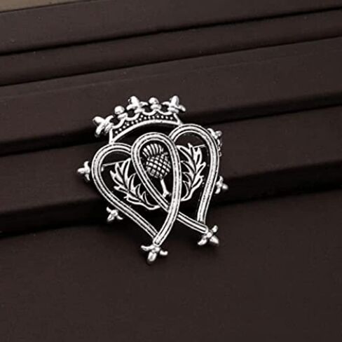 1Pcs Vintage Silver Thistle Crown Brooch Pin Ireland Irish Royalty Badge Brooch Scottish Brooch in Kuwait