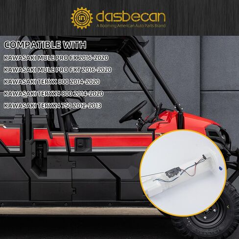 مجموعة وحدة مضخة الوقود الكهربائية Dasbecan 49040-0716 متوافقة مع Kawasaki Mule Pro FX FXT 2016-2020 Teryx Teryx4 800 2014-2020 Teryx4 750 2012-2013 49040-0733 49019-0013 in Saudi Arabia