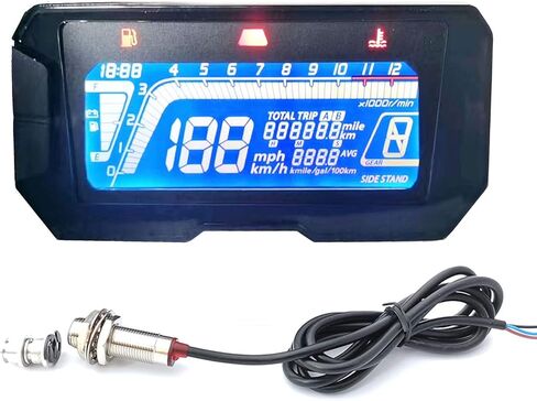 عداد سرعة الدوران للدراجات النارية العالمي 199 Kmh Mph 12000RPM شاشة فائقة السطوع in Kuwait