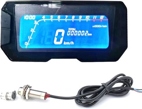 عداد سرعة الدوران للدراجات النارية العالمي 199 Kmh Mph 12000RPM شاشة فائقة السطوع in Kuwait