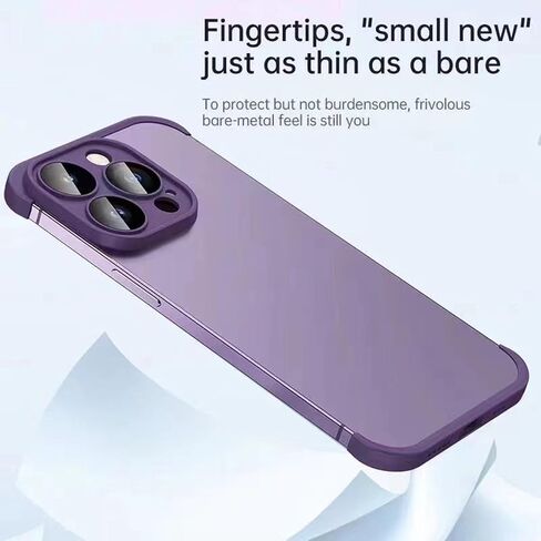 حافظة لهاتف iPhone 15 Pro Max بدون إطار، مقاس نحيف بدون ظهر بدون إطار، غطاء إطار ممتص للصدمات من مادة TPU بدون ظهر مقاوم للصدمات، حماية شديدة التحمل، تبديد ممتاز للحرارة (رمادي تيتانيوم) in Kuwait