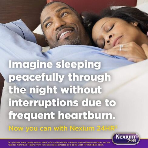 Nexium 24HR Acid Reducer Heartburn Relief Capsules for All-Day and All-Night Protection from Frequent Heartburn, Heartburn Medicine with Esomeprazole Magnesium - 42 Count in Saudi Arabia
