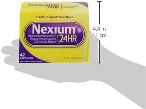 Nexium 24HR Acid Reducer Heartburn Relief Capsules for All-Day and All-Night Protection from Frequent Heartburn, Heartburn Medicine with Esomeprazole Magnesium - 42 Count in Saudi Arabia