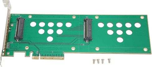 بطاقة محول Zopsc U.2 Nvme PCIe SSD، PCIE X8 X16 إلى U.2x2 محرك مزدوج U.2 Nvme PCIe SSD بطاقة Riser لسلسلة Intel SSD D7 P5510، سلسلة D7 P5500، سلسلة D7 PC5600، إلخ in Kuwait