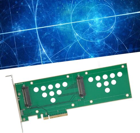 بطاقة محول Zopsc U.2 Nvme PCIe SSD، PCIE X8 X16 إلى U.2x2 محرك مزدوج U.2 Nvme PCIe SSD بطاقة Riser لسلسلة Intel SSD D7 P5510، سلسلة D7 P5500، سلسلة D7 PC5600، إلخ in Kuwait