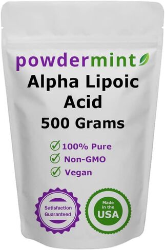 Alpha Lipoic Acid Powder (RS-ALA) (Multiple Sizes) Antioxidant (100 Grams) Scoop Included in Saudi Arabia