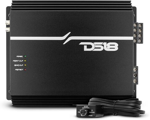 DS18 EXL-P2000X4 Korean 4-Channel Full Range Car Audio Amplifier Competition Grade Class AB MOSFET Amp 2000 Watts Rms - Remote BASS Knob Included in Saudi Arabia