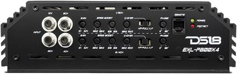DS18 EXL-P2000X4 Korean 4-Channel Full Range Car Audio Amplifier Competition Grade Class AB MOSFET Amp 2000 Watts Rms - Remote BASS Knob Included in Saudi Arabia