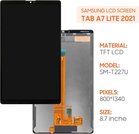 استبدال الشاشة لجهاز Samsung Galaxy Tab A7 Lite إصدار LTE شاشة LCD SM-T225 SM-T227 محول رقمي لشاشة اللمس مجموعة كاملة، مع أدوات (ليس لـ T220N) in Kuwait