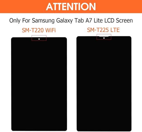 استبدال الشاشة لجهاز Samsung Galaxy Tab A7 Lite إصدار LTE شاشة LCD SM-T225 SM-T227 محول رقمي لشاشة اللمس مجموعة كاملة، مع أدوات (ليس لـ T220N) in Kuwait