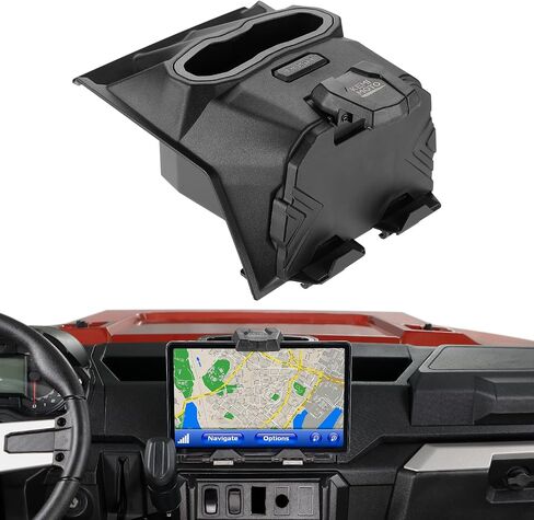 حامل الكمبيوتر اللوحي KEMIMOTO متوافق مع 2018-2023 Polaris Ranger XP 1000/ Crew، حامل هاتف Ipad مع صندوق تخزين (لا يناسب الزجاج الأمامي القابل للطي) in Kuwait