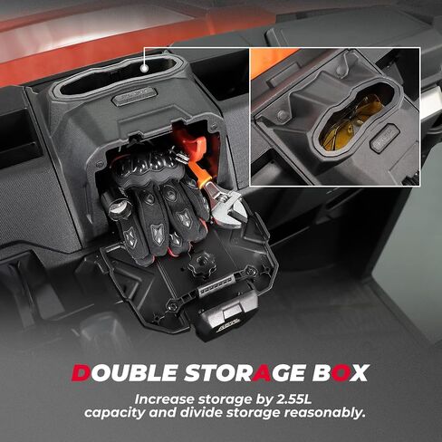 حامل الكمبيوتر اللوحي KEMIMOTO متوافق مع 2018-2023 Polaris Ranger XP 1000/ Crew، حامل هاتف Ipad مع صندوق تخزين (لا يناسب الزجاج الأمامي القابل للطي) in Kuwait