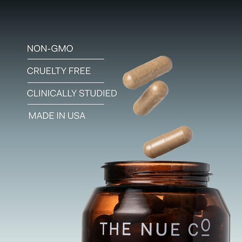 The Nue Co. مكمل تصفية البشرة، تفتيح البشرة وتنعيمها، يهدئ العيوب، يحتوي على بيتا كاروتين، فيتامين C والزنك، نباتي، خالي من الغلوتين، 30 كبسولة in Saudi Arabia