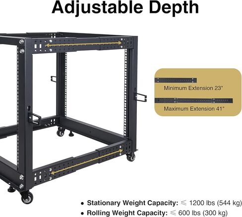 Sound Town 2-Post 8U Wall Mount Open Frame Rack, 16" Depth, for Servers, IT Equipment, Network Devices, AV, Patch Panels (ST2PWOR-8U) in Kuwait
