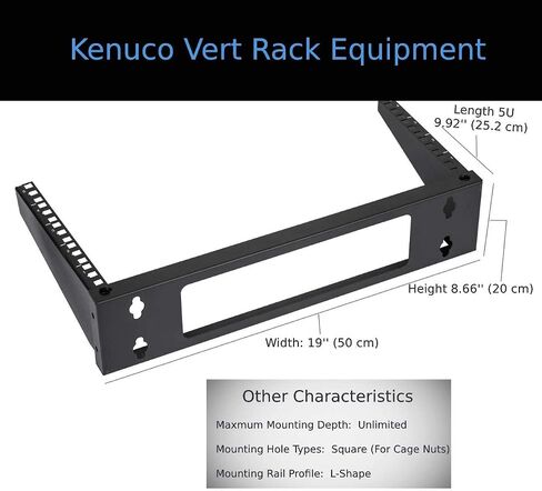 Kenuco 19 Inch Steel Vertical Rack and Wall Mountable Server Rack Mount (Black-4U) in Saudi Arabia