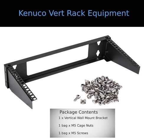 Kenuco 19 Inch Steel Vertical Rack and Wall Mountable Server Rack Mount (Black-1U) in Saudi Arabia
