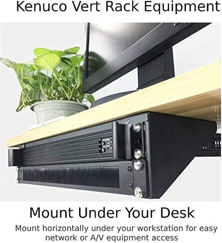Kenuco 19 Inch Steel Vertical Rack and Wall Mountable Server Rack Mount (Black-1U) in Saudi Arabia
