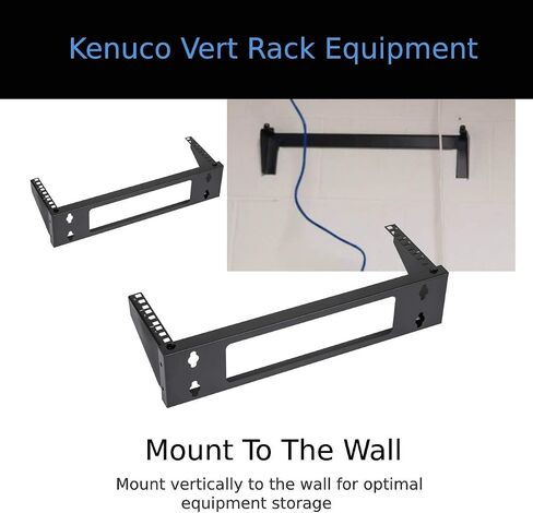 Kenuco 19 Inch Steel Vertical Rack and Wall Mountable Server Rack Mount (Black-1U) in Saudi Arabia