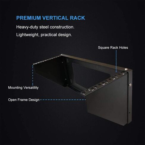 Kenuco 19 Inch Steel Vertical Rack and Wall Mountable Server Rack Mount (Black-1U) in Saudi Arabia
