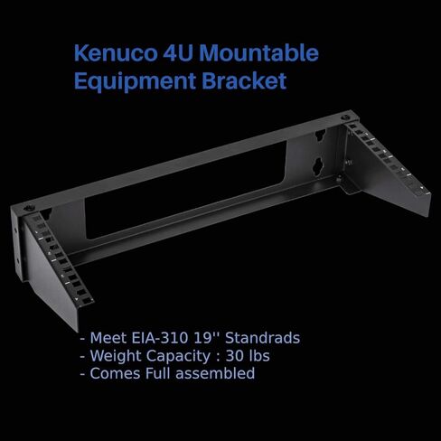 Kenuco 19 Inch Steel Vertical Rack and Wall Mountable Server Rack Mount (Black-1U) in Saudi Arabia
