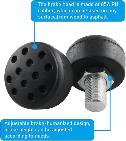 1Pairs Adjustable Rubber Brake Block Stoppers Roller Skates Toe Stops Roller Skating Toe Stoppers Durable Non-Marking Toe Stops Plugs for Quad Skates in Saudi Arabia