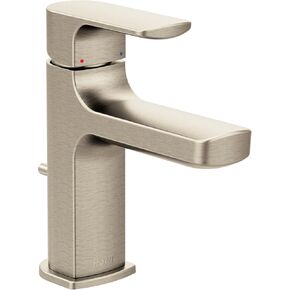 Moen 6900BL Rizon One Handle Modern Bathroom Faucet with Drain Assembly, Matte Black