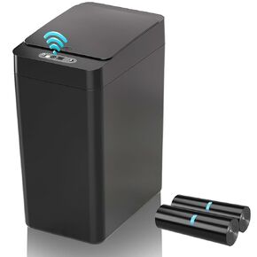 kaylowe Christmas Automatic Trash Can 2.6 Gallon Bathroom Trash Bin with Lid Touchless Small Smart Motion Sensor Garbage Cans for Kitchen, Bathroom,Living Room and Bedroom(White-Xmas)