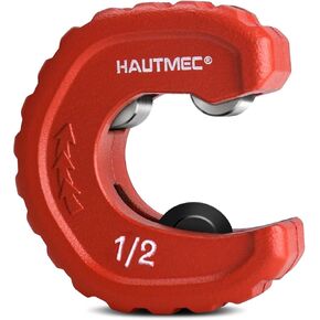 Hautmec Pro 1/2 بوصة قاطع أنبوب النحاس الأوتوماتيكي-1/2 بوصة. الحد الأقصى لسعة الأنابيب الاسمية (5/8 بوصة. القطر الخارجي) ، للنحاس والألومنيوم وأنبوب النحاس والقناة الرقيقة ، HT0215-PL