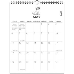 Riobat 8.5x11 Calendar 2024-2025- Runs from July 2024 Until December 2025,Wall Hanging Calendar with Spiral Binding,Four Page Styles,The Perfect Wall Calendar Planner for Easy Organizing