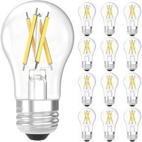 Sunco 12 Pack LED Light Bulbs A15, 7W=60W, 3000K Warm White, 800 LM, Dimmable Decorative Edison Vintage Bulbs, Indoor Outdoor, E26 Medium Base