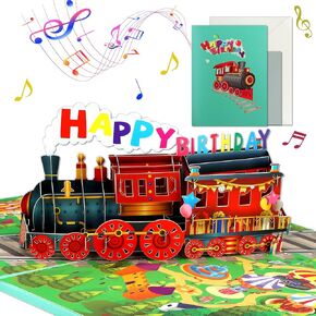 FaCraft Dinosaur Musical Birthday Cards for Kids - Music and Lights 3D Pop Up Funny Birthday Gift Cards for Boys Women Men Husband Mom Kids Friend Grandpa Grandma in Kuwait