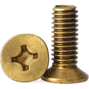 NACX M3 x 10mm Flat Head Phillips Machine Screws Bolts Countersunk Screws, Brass, 150Pcs in Kuwait