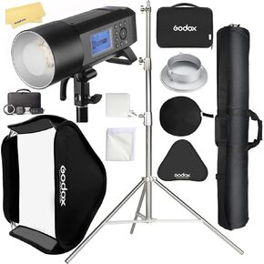 Godox AD400 Pro Godox AD400Pro All-in-One Outdoor Flash Has 400ws Strong Power,0.01~1s Recycle Time,12 Continuous Flashes in 1/16 Power Output,30W LED Modeling Lamp,380 Full Power Pops