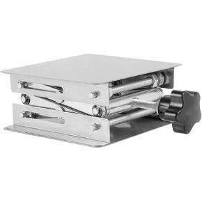 Lab Scissor Jack Stands Table Lift for Chemical Biological Physics Laboratory Classroom, 6 Inches X 6 Inches, Stainless Steel (6'' X 6'')