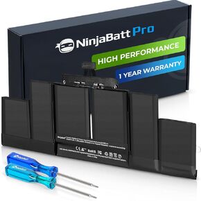NinjaBatt Battery Replacement A1618 A1398 for Apple MacBook Pro Retina 15" [Mid 2015 Year ONLY] – Long Lasting [11.36V/99.5Wh]