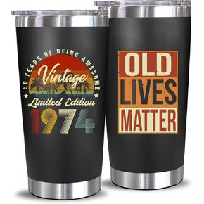 50th Birthday Gifts for Him, 50 Year Old Gifts for Men,50th Birthday Gifts for Men,Mens 50th Birthday Gift Ideas,Cool Gifts for 50 Year Old Man,Dad,Friend,Husband-20 Oz Tumbler