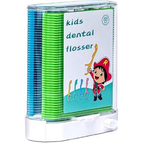 Kids Flossers, Kids Dentle Floss Picks Dispenser, Fun & Colorful Animal Kids Floss Prevent Tooth Decay and Gum Disease for Kids,Teenagers,Children,Girls,Boys,Men and Women-2 Boxes