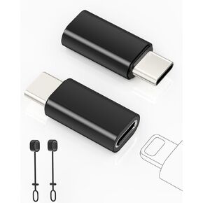 2 Pack Lightning to USB C Adapter for iPhone 15/16/16 Pro/16 Plus/Pro Max, Samsung S24, Support Charging and Data Transfer, Type C Charger Connector Cable, Not for Audio/OTG/Headphone/Square Reader