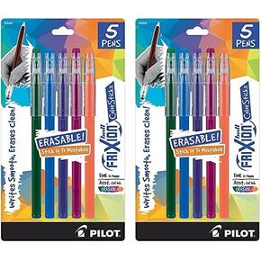 Pilot, FriXion ColorSticks Erasable Gel Ink Pens, Fine Point 0.7 mm, Tub of 36, Assorted Colors